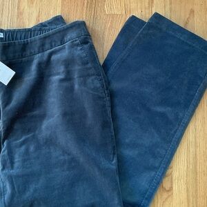 J. Jill gray velveteen pant ⭐️ dark slate gray ⭐️ cotton stretch ⭐️ 18 ⭐️